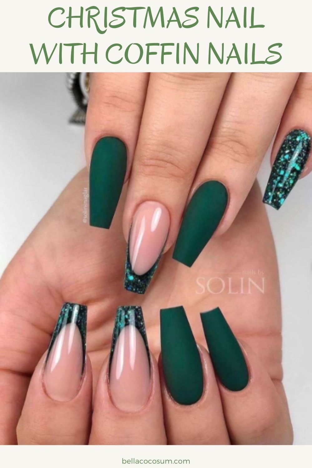 What are Christmas nail with coffin nails