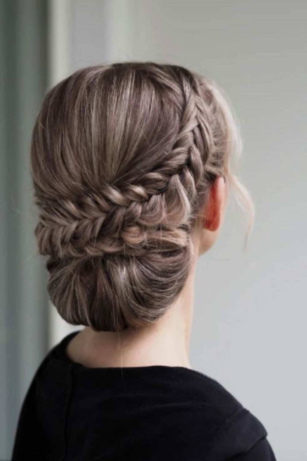 Crown braided hair for homecoming