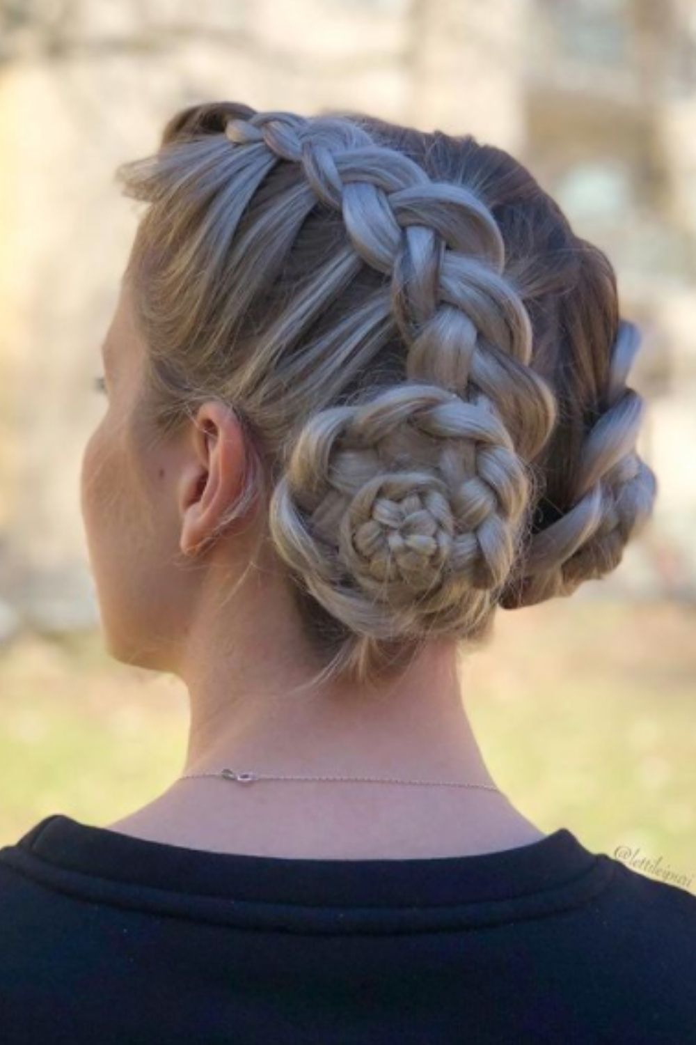 Crown braided hair for homecoming