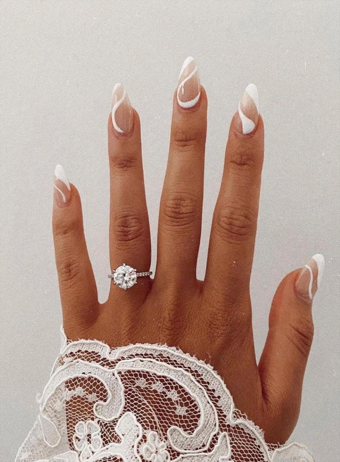 ELEGANT BRIDE WEDDING NAILS DESIGN FOR YOUR BIG DAY