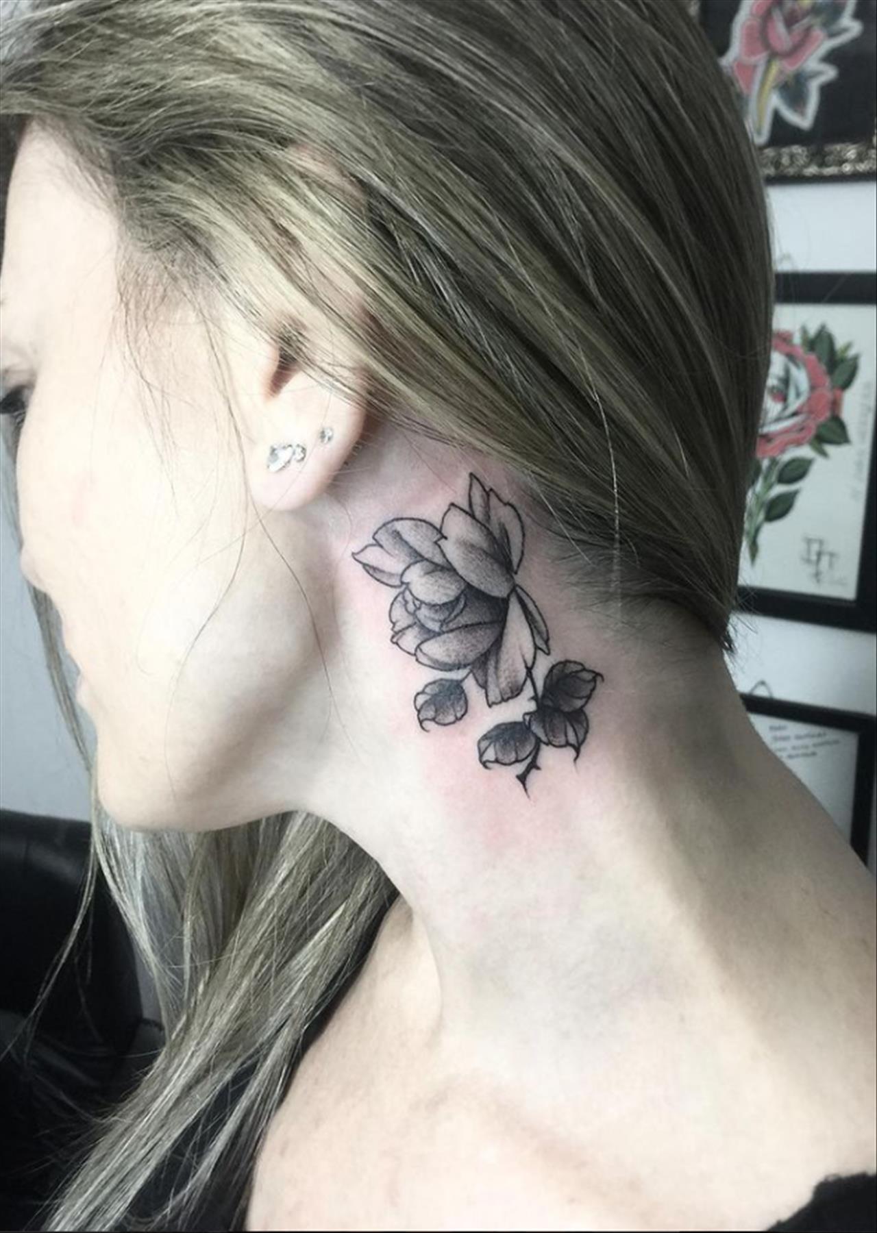 Neck Tattoo for women: Cool tattoo placement to try