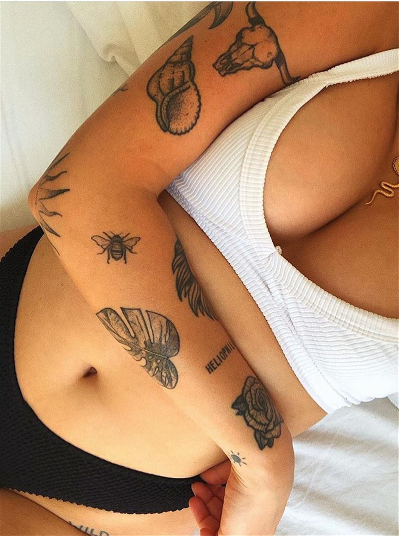 Cool Female Baddie Tattoos Design To Be Hot Girls