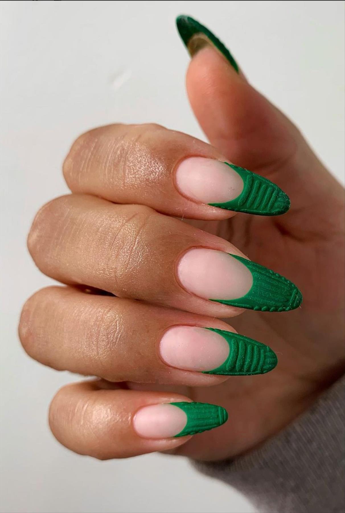 Pretty Spring Nails Designs 2022 with almond shape nails