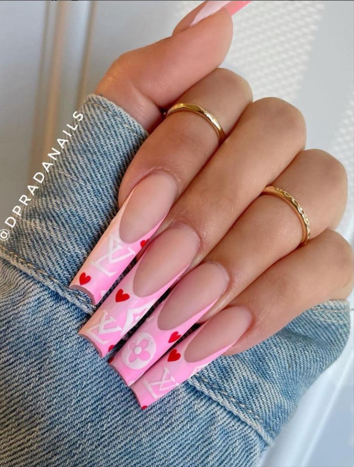 Pretty Heart nails design for Valentine's Day nail 2022