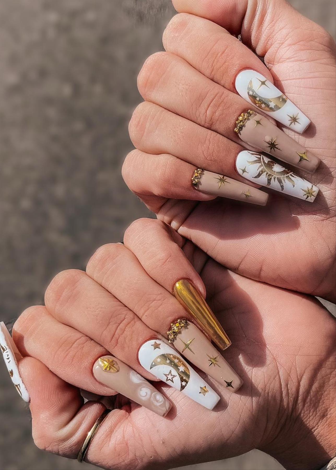 Beautiful acrylic coffin nails inspiration for any season