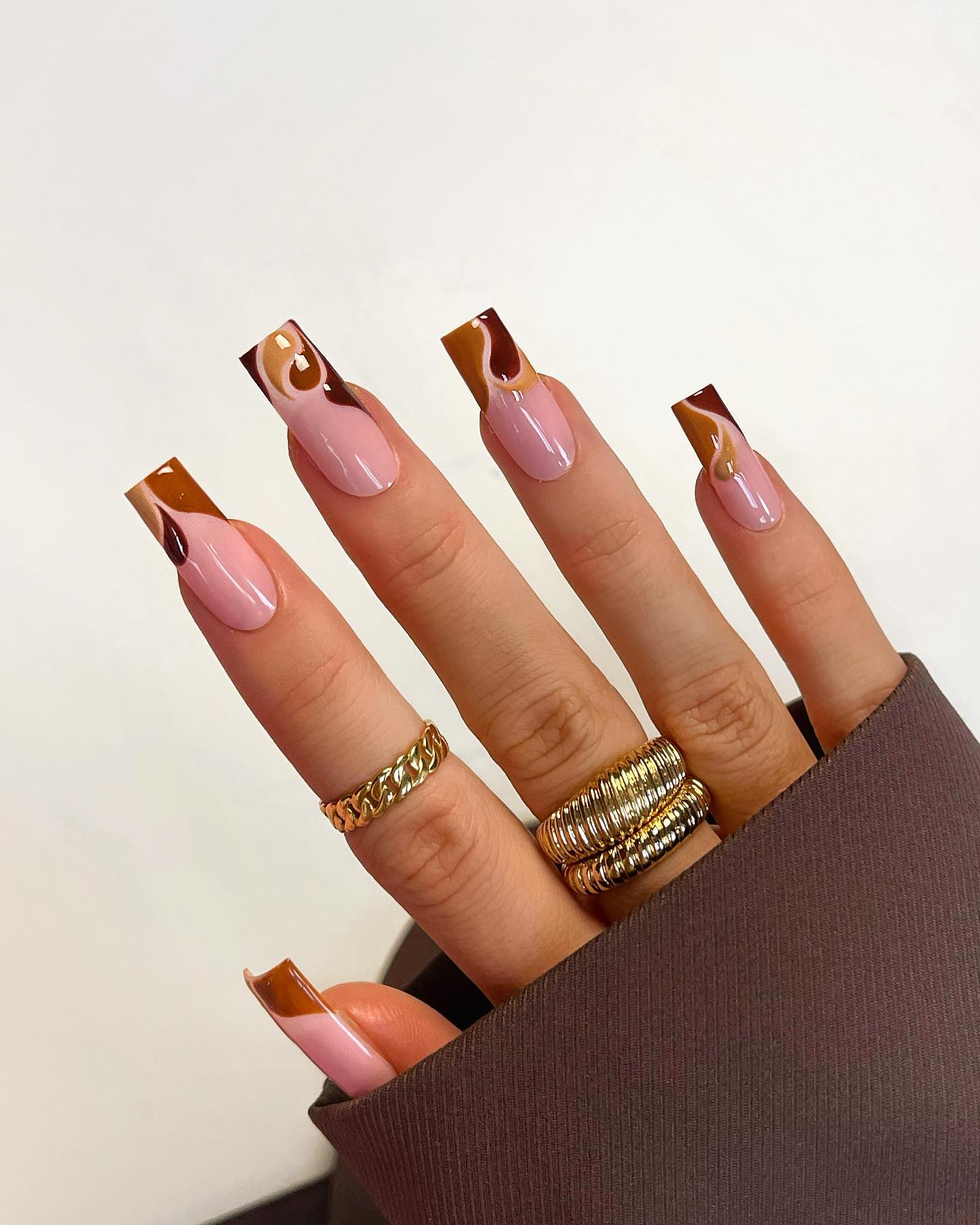 Fall nail colors 2022 | 53 chic brown nails design inspiration